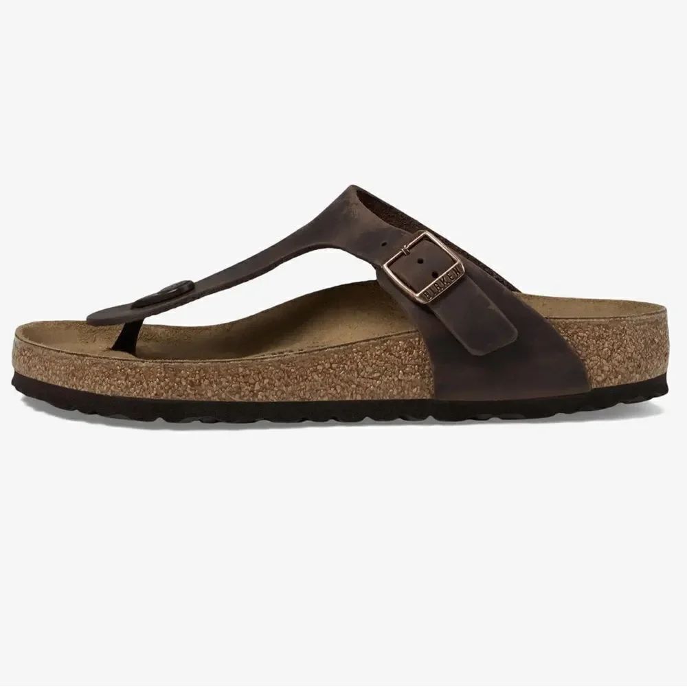 Birkenstock Gizeh Oiled Leather Thong Silhouette Sandals Size 9/9.5